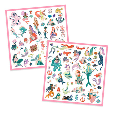 Djeco Stickerset 160 Stickers | Glinsterende Zeemeerminnen