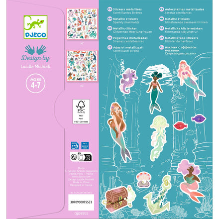 Djeco Stickerset 160 Stickers | Glinsterende Zeemeerminnen