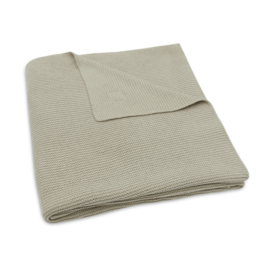 * Jollein Ledikant Deken 100x150cm | Basic Knit Olive Green