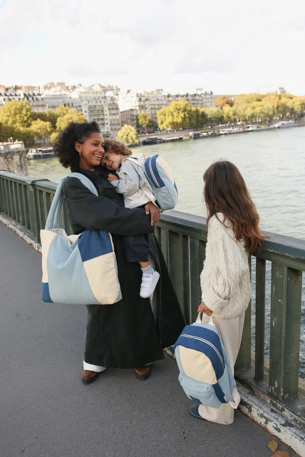 Studio Noos Mom Bag | Denim Patchwork