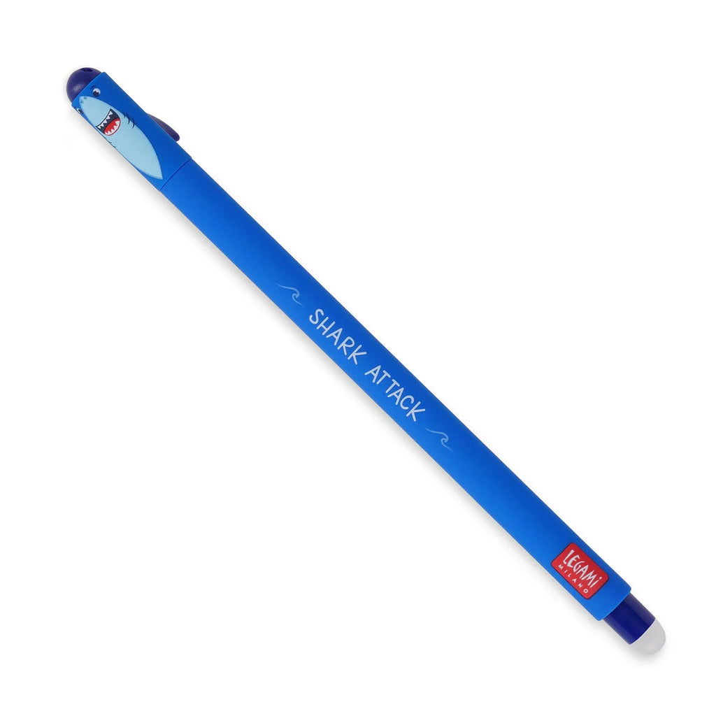 Legami Uitwisbare Erasable Gelpen Shark 0,7 mm | Blauwe Inkt