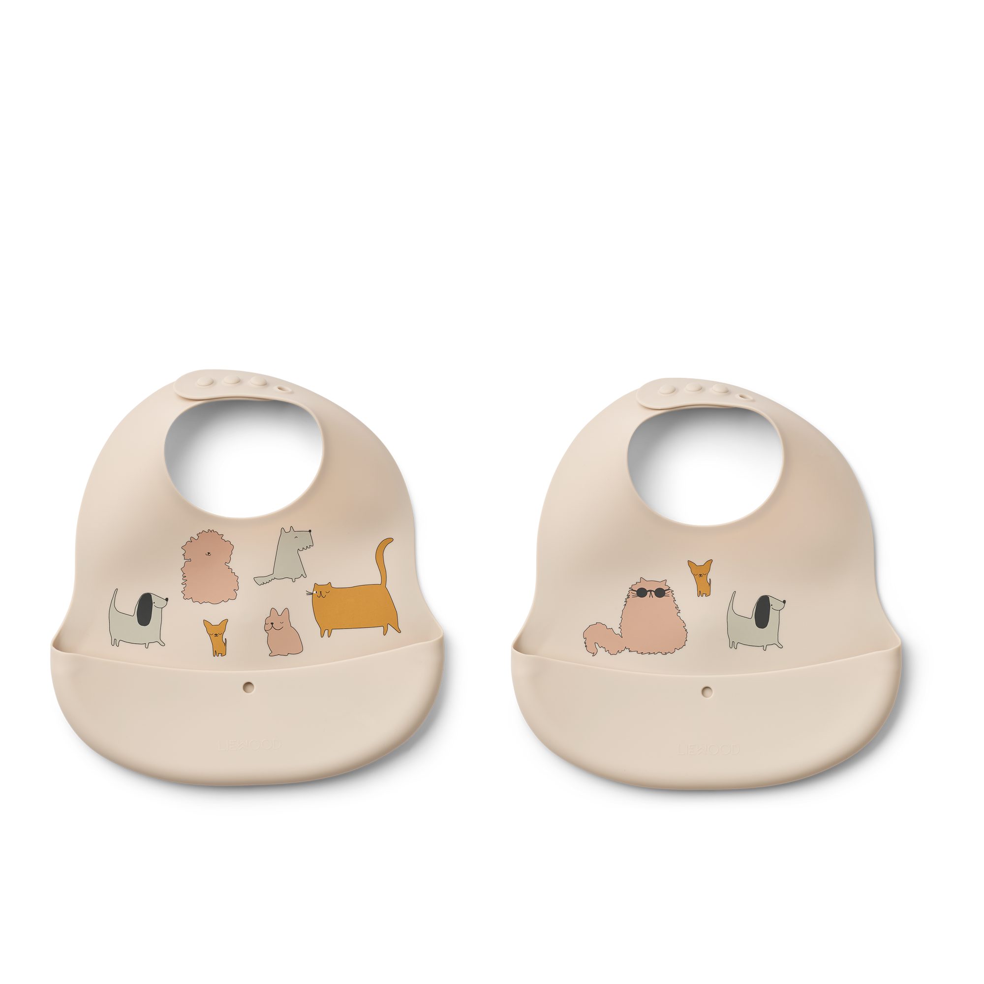 Liewood Ember Printed Slab 2-Pack | Cats And Dogs / Sandy