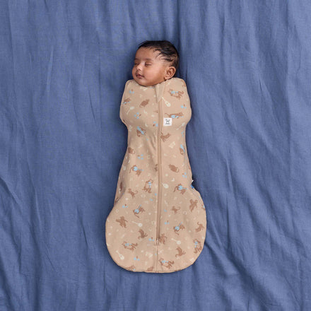 Ergopouch Cocoon Melody 62-68 cm van biologisch katoen met natuurlijke rek, De Gele Flamingo