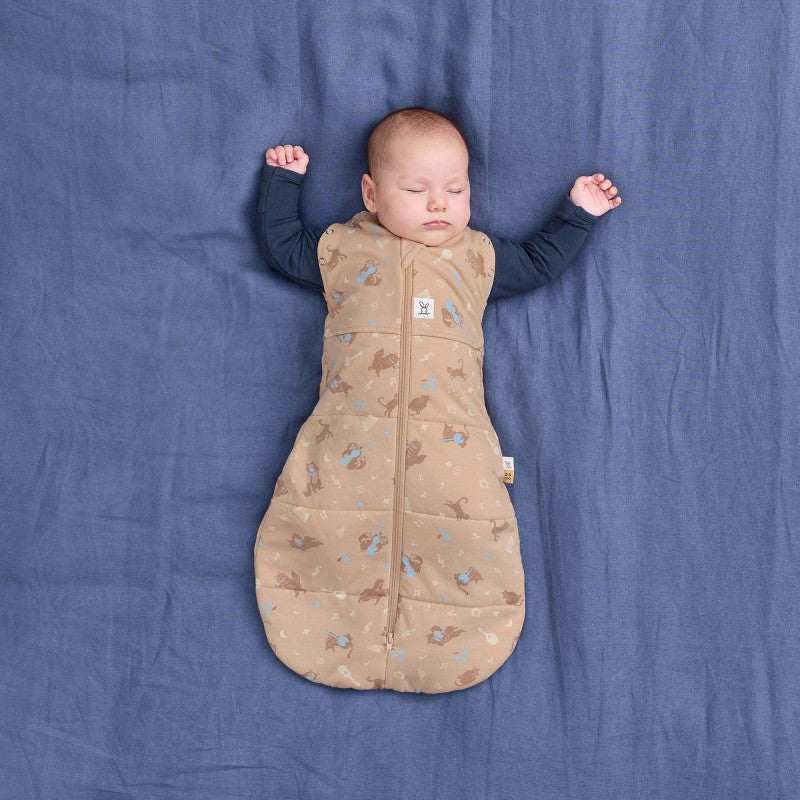 Ergopouch Cocoon inbakerslaapzak Melody 68-76 cm in TOG 2.5 voor baby's van 6 tot 12 maanden, De Gele Flamingo