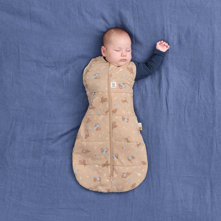 Ergopouch Cocoon inbakerslaapzak Melody 68-76 cm met knusse pasvorm en natuurlijke rek, De Gele Flamingo