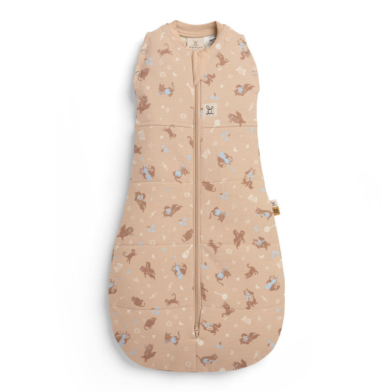 Ergopouch Cocoon inbakerslaapzak Melody 68-76 cm in TOG 2.5 voor baby's van 6 tot 12 maanden, De Gele Flamingo