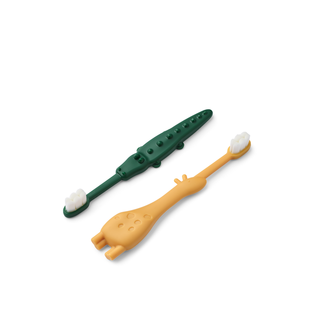 Liewood Fabio All Together Kleuter Tandenborstel | Yellow Mellow / Garden Green