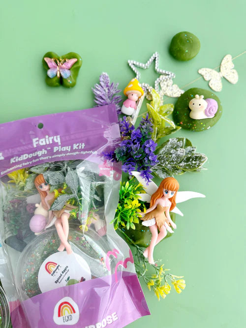 Earth Grown KidDoughs Klei Speelset Fairy, zachte kneedbare klei voor kleine handjes, bij De Gele Flamingo