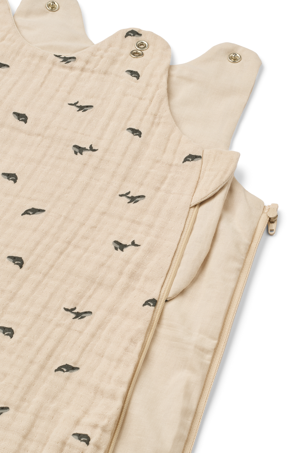 Liewood Flora Printed Slaapzak 0M+ | Mini Whale / Sandy