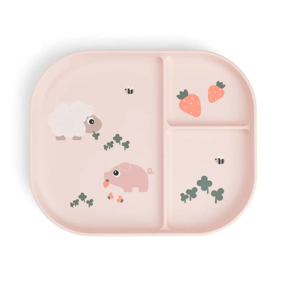 Done By Deer Foodie Bord Met Vakjes Tiny Farm Powder