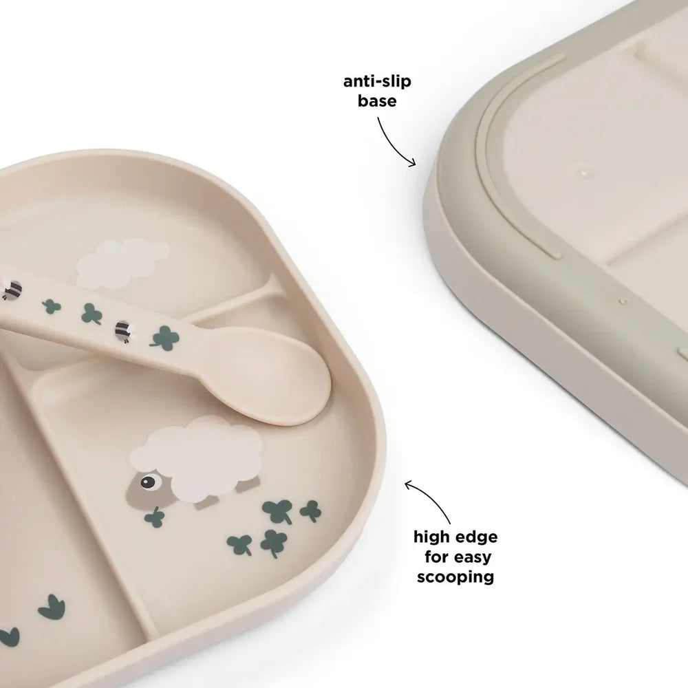 Done By Deer Foodie Bord Met Vakjes Tiny Farm Sand