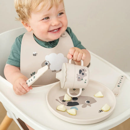 Done By Deer Siliconen Tuit Drinkbeker | Tiny Farm Sand