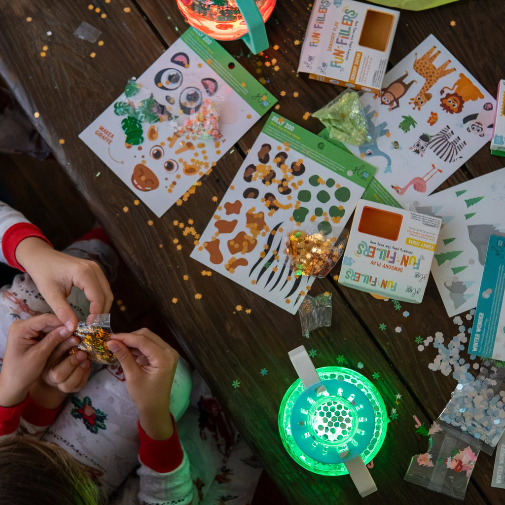 Glo Pals Sensorische Play Jar + Fun-Fillers | Zoo