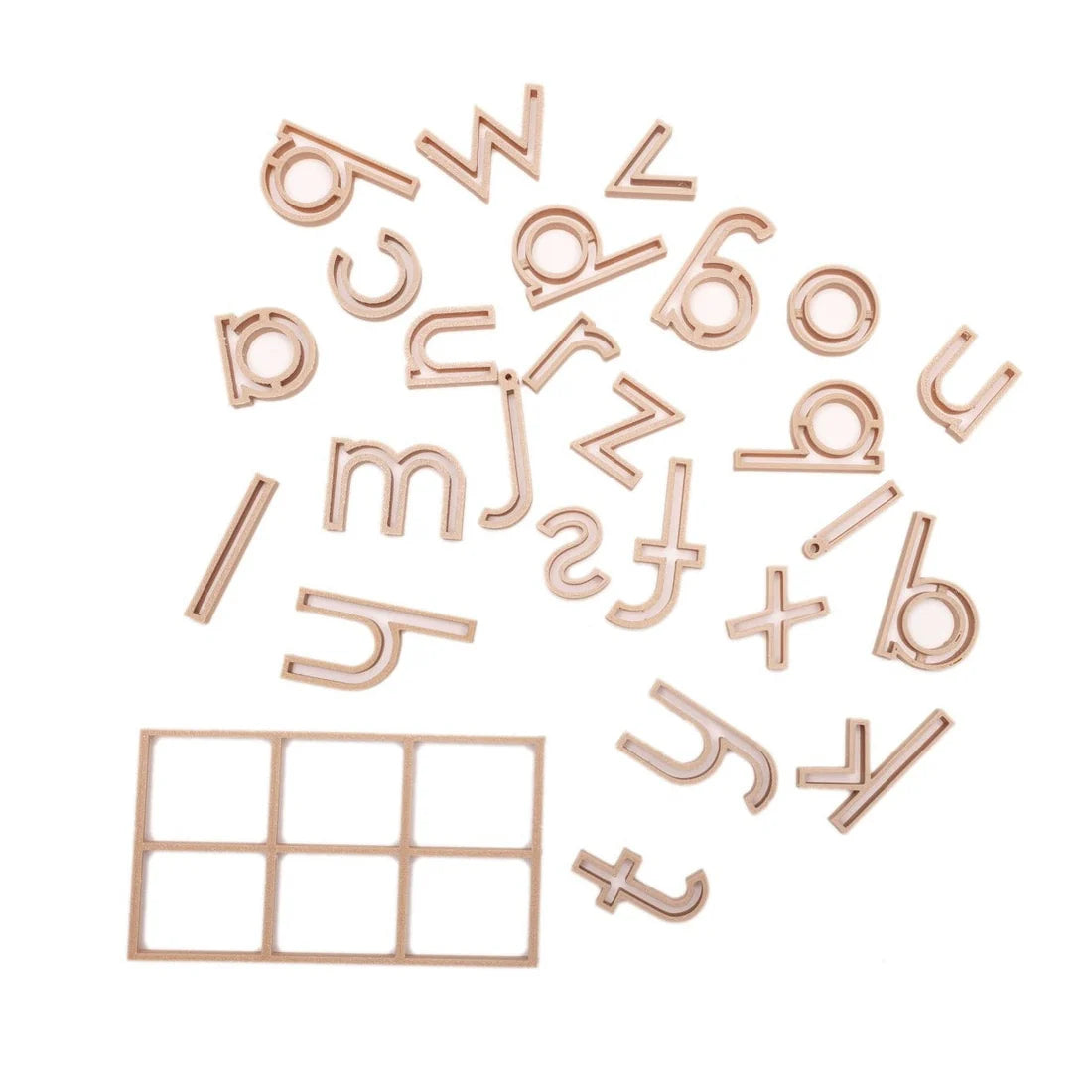 Grennn Vormpje Speelbaktoebehoren | Uitstekers School Letter Uitstekers