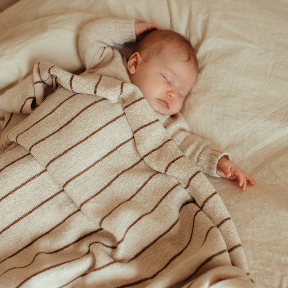 Hvid Deken Blanket Harry | Cream/Mocha