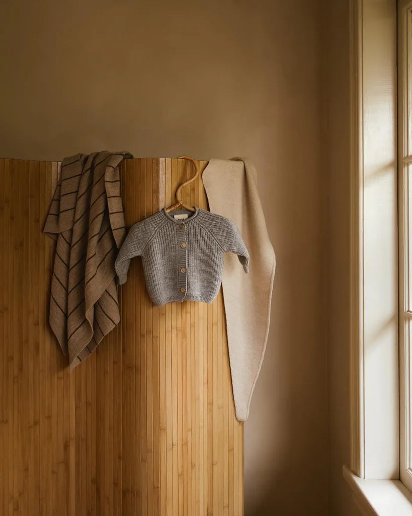 Hvid Deken Harry | Sand/Mocha