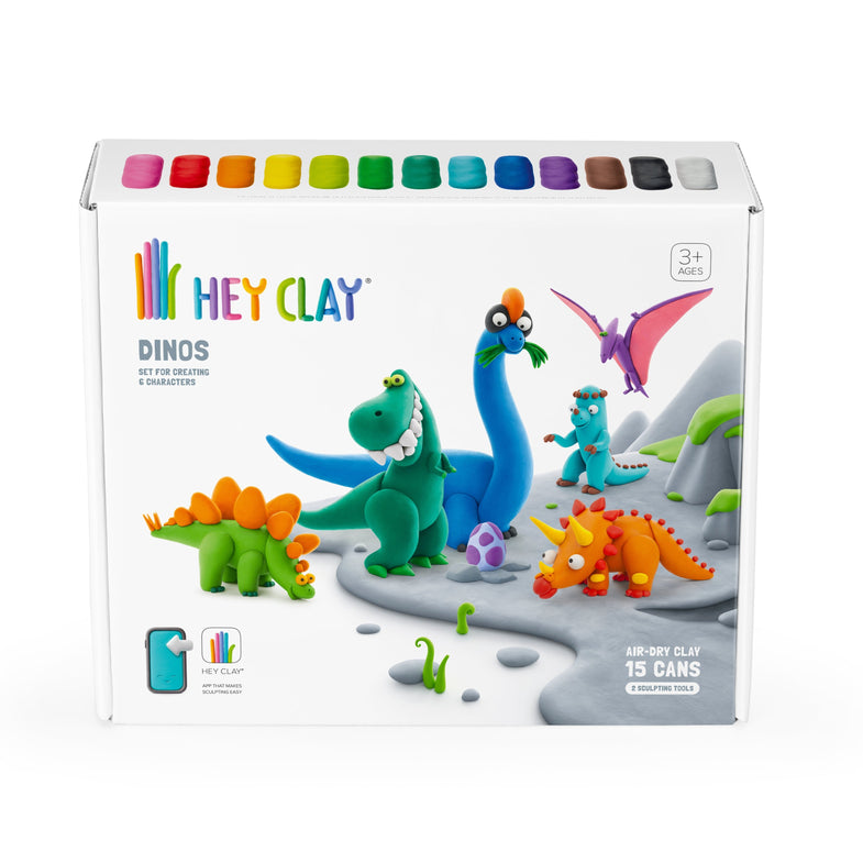 HeyClay 15 Potjes Speelklei | Dino's