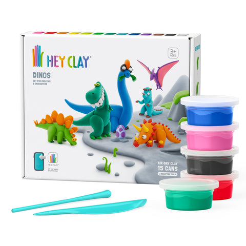 HeyClay 15 Potjes Speelklei | Dino's