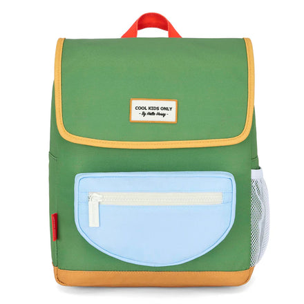 Hello Hossy Rugzak Mini Green Lake 2-5Y kleuterrugzak - vooraanzicht met print