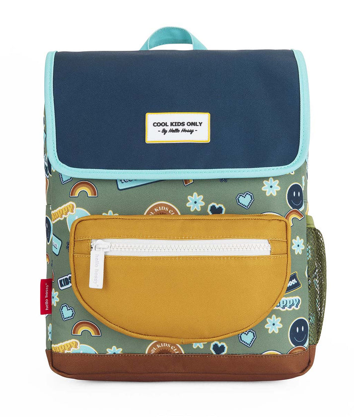 Hello Hossy rugzak Smiley 2-5Y, vooraanzicht met smileyprint