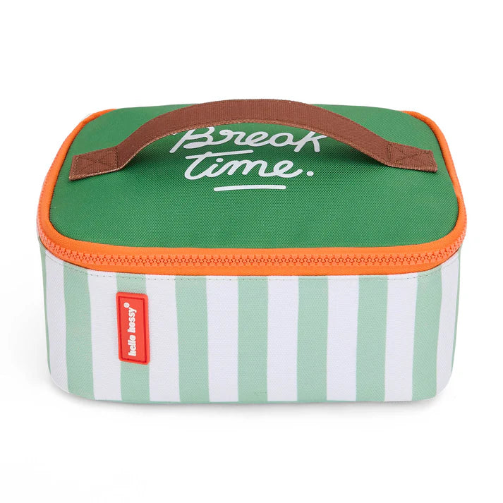 Hello Hossy Thermische Lunchtas Green Stripes vooraanzicht
