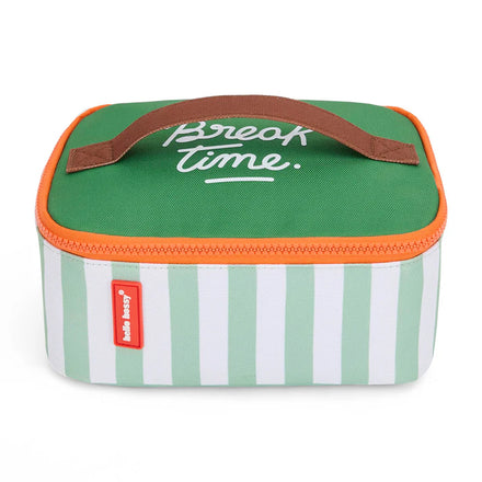 Hello Hossy Thermische Lunchtas Green Stripes vooraanzicht