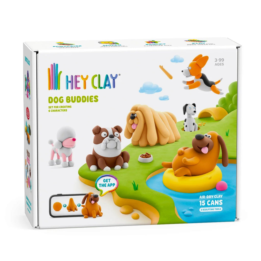 HeyClay Boetseerklei | Dog Buddies (15 potjes)