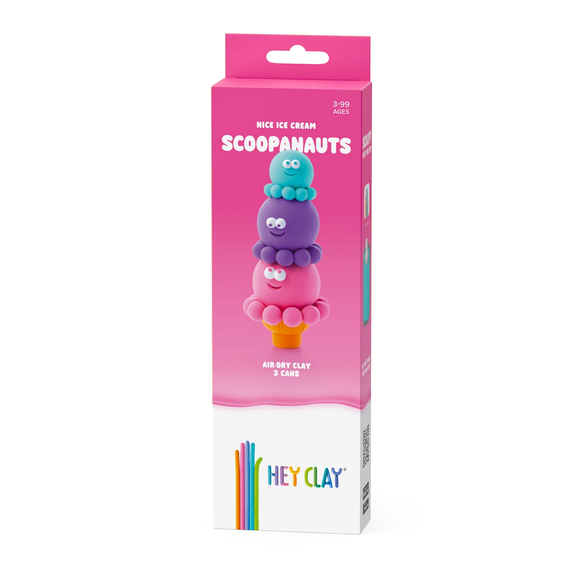 HeyClay Boetseerklei | Nice Ice Cream Scoopanauts (3 potjes)