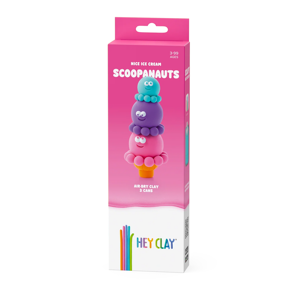 HeyClay Boetseerklei | Nice Ice Cream Scoopanauts (3 potjes)