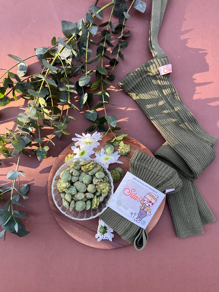 Silly Silas Broekkousen Footless Zonder Voetjes | Olive