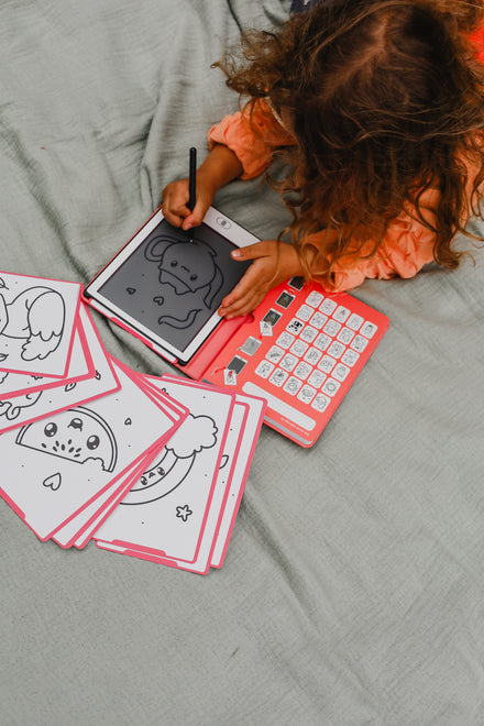 Kidywolf Kidydraw-Mini Tablet 30 Tekeningen | Tekenbord Kawai