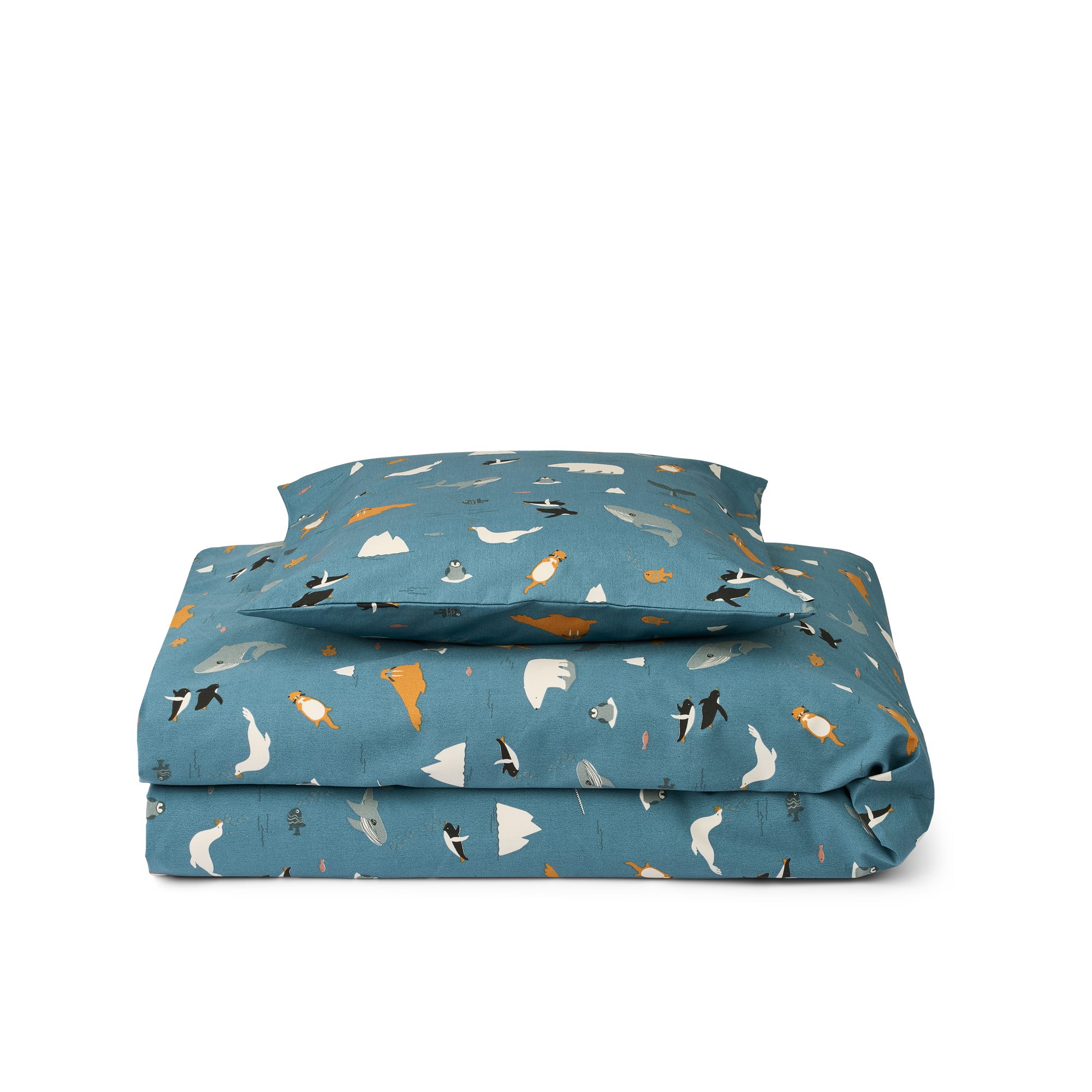 Liewood Ingeborg Junior Printed Bedset | Arctic Sea / Ocean View