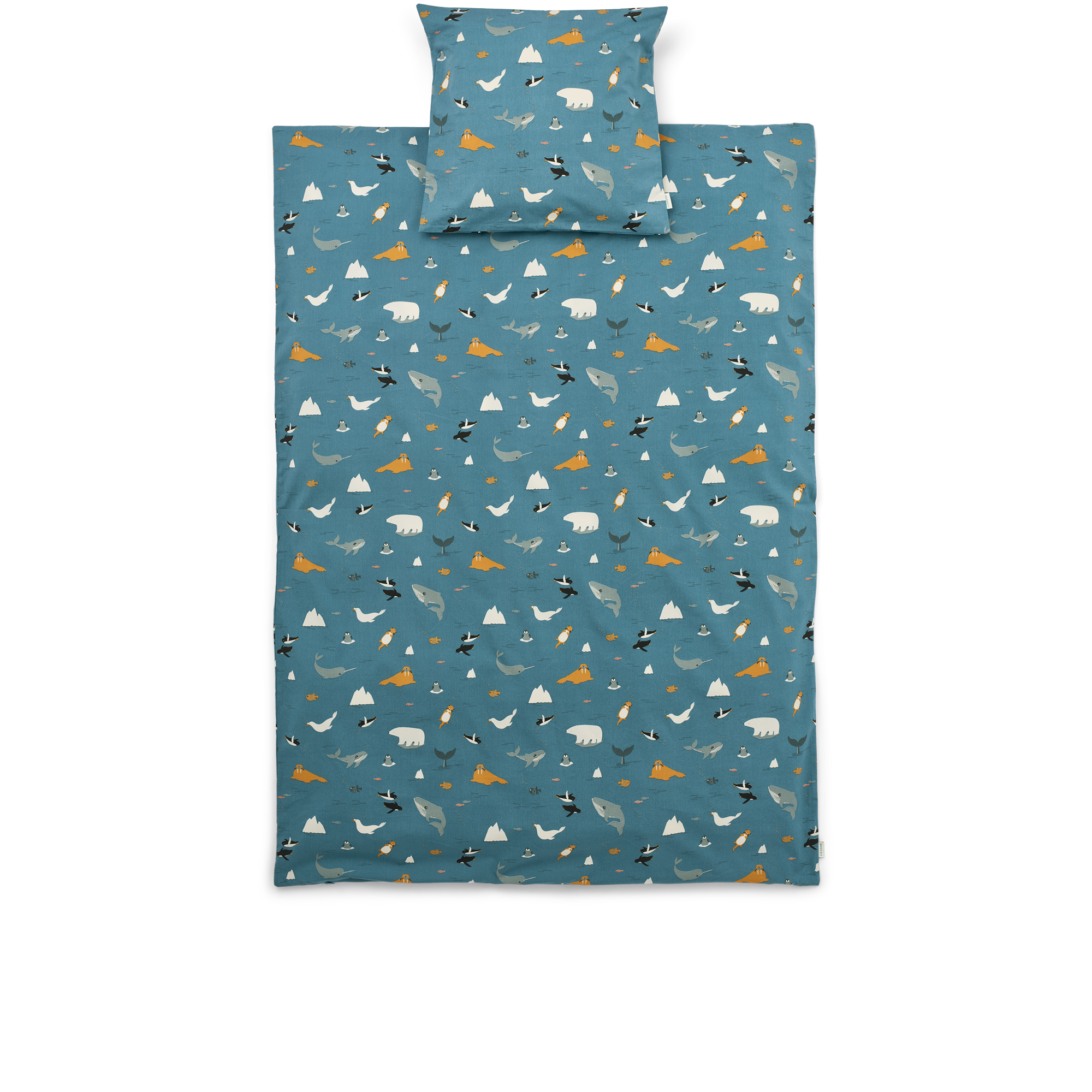 Liewood Ingeborg Junior Printed Bedset | Arctic Sea / Ocean View