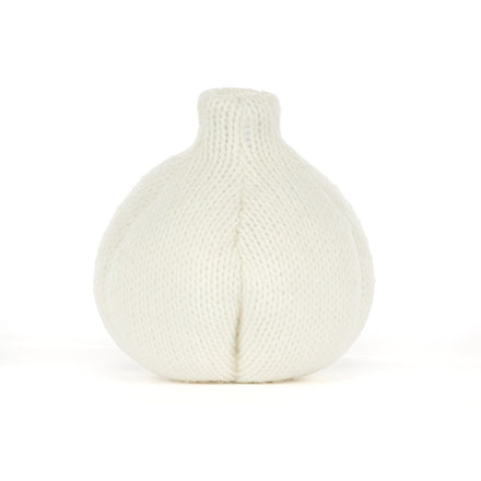 Jellycat knuffel Garlic uit de Amuseables collectie, feestelijke knoflook, De Gele Flamingo