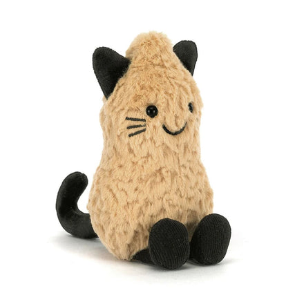 Jellycat Amuseables Peanut Cat knuffel met kattenoutfit, verkleedpret bij De Gele Flamingo