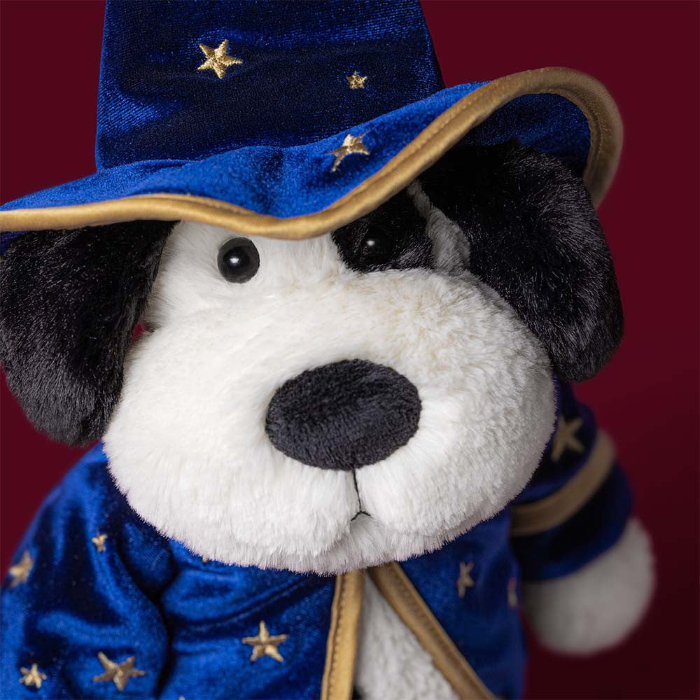 Jellycat hondenknuffel Rufferty Puppy Wizard met magisch thema, bij De Gele Flamingo