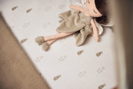 * Jollein Hoeslaken Jersey 60x120cm Happy Miffy | Olive Green