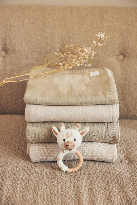 Jollein Deken Wieg 75x100cm Miffy TOG 1.5 | Nougat/Coral Fleece