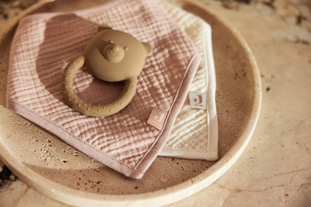 Jollein Slab Bandana Hydrofiel Wild Rose/Oatmeal (2Pack)