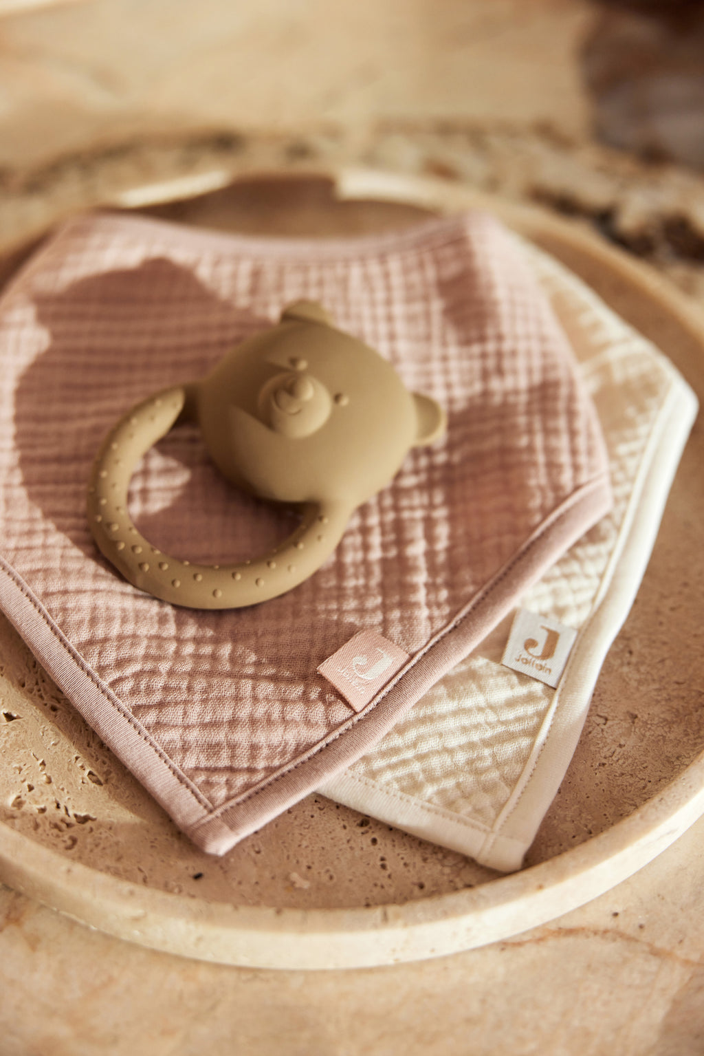 Jollein Slab Bandana Hydrofiel Wild Rose/Oatmeal (2Pack)