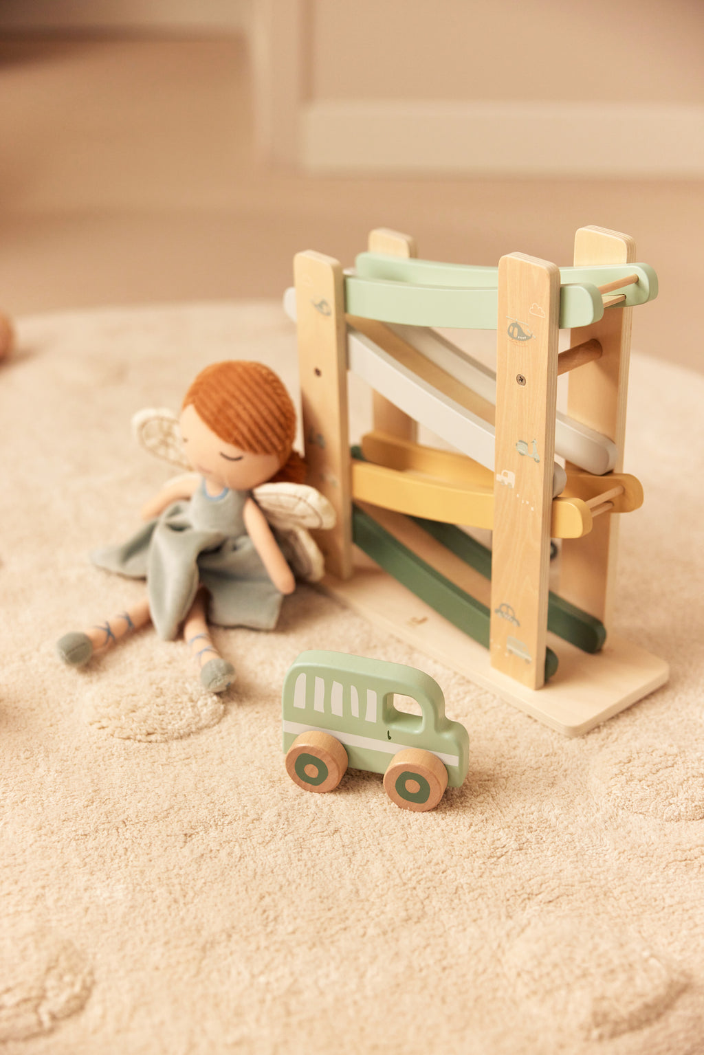 Jollein Houten Auto Op Wielen (3Pack)