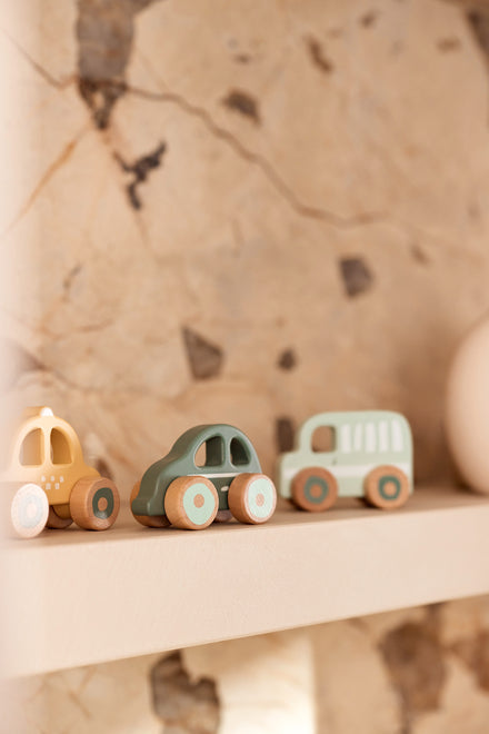 Jollein Houten Auto Op Wielen (3Pack)