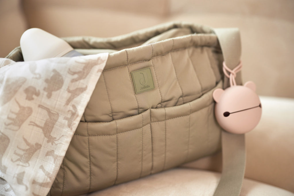 * Jollein Kinderwagen/Buggy Organizer | Puffed Olive Green