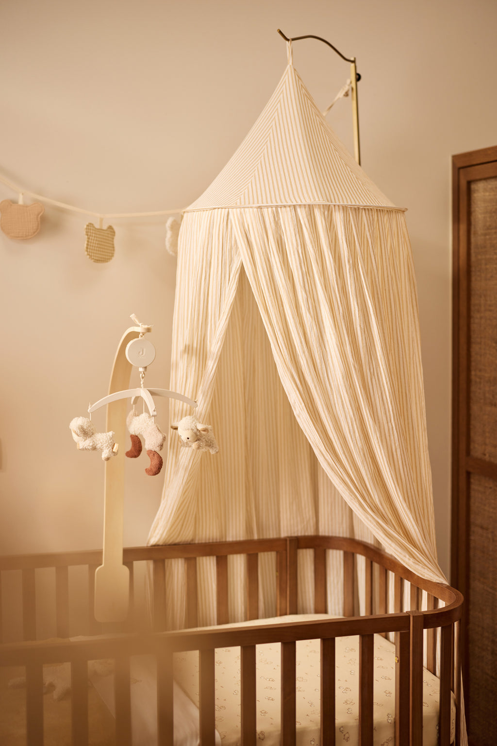 Jollein Klamboe 245cm Stripe | Oatmeal/Hazel