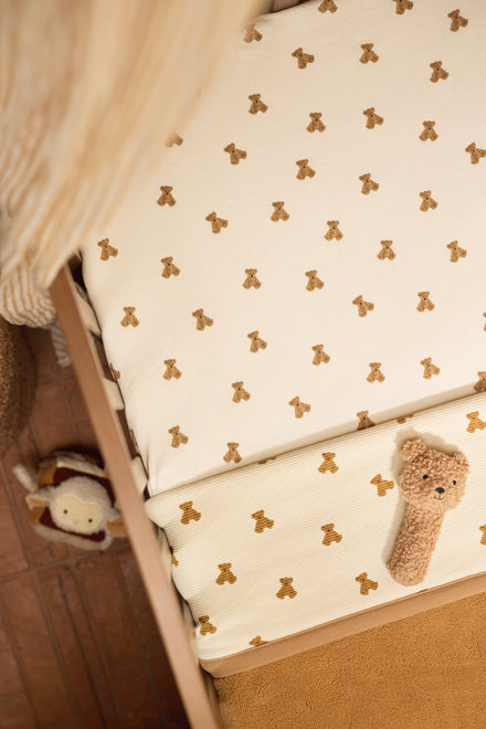 Jollein Hoeslaken Jersey 60x120cm | Mini Teddy Bear