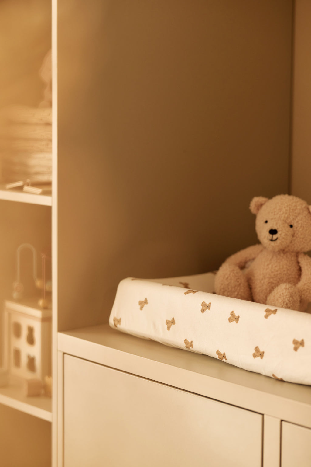 Jollein Aankleedkussenhoes Jersey 50x70cm | Mini Teddy Bear