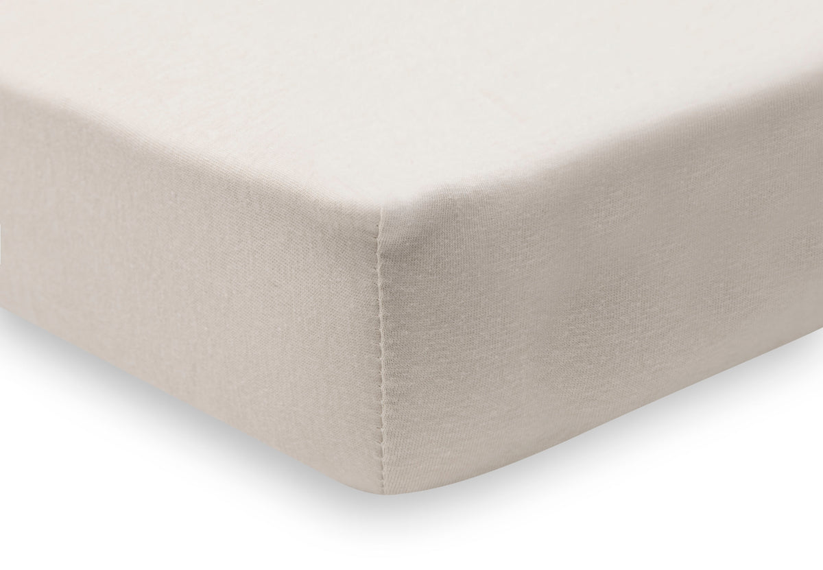 Jollein 2-pack jersey hoeslakens in Hazel en Oatmeal voor het ledikant