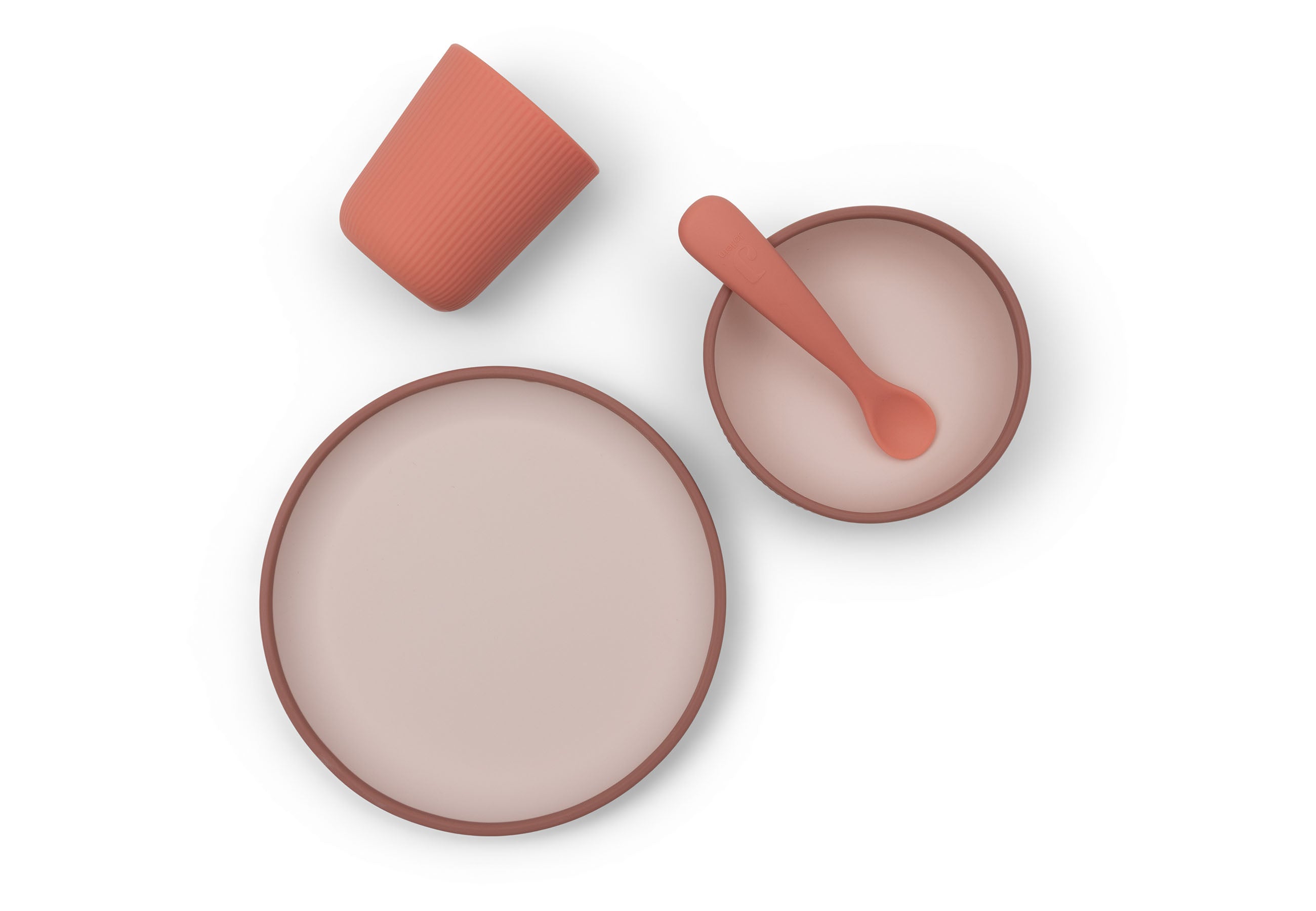 Jollein kinderserviesset van siliconen in Blush Shades