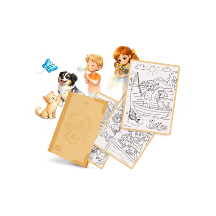 Kidywolf Kidydraw Pad Navulling 30 Tekeningen Pets, de navulset van een andere kant