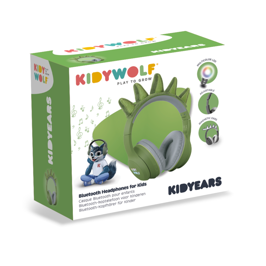 Kidywolf Kidyears Bluetooth Hoofdset Met Magnetische Oren 85 Db | Dino